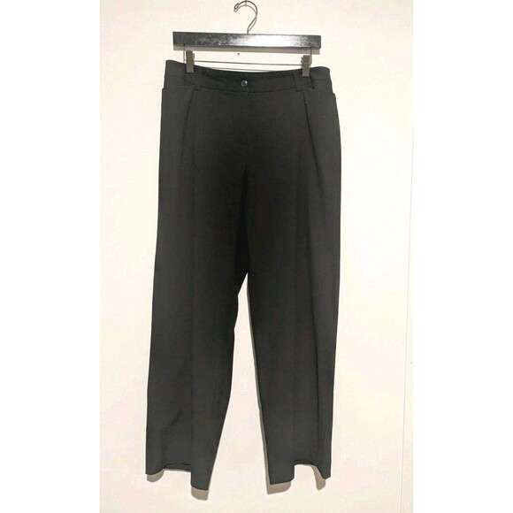 J.Jill Dress Pants Wide Leg Mid Rise Flat Front Black 12 Petite 12P Stretch - Picture 1 of 5